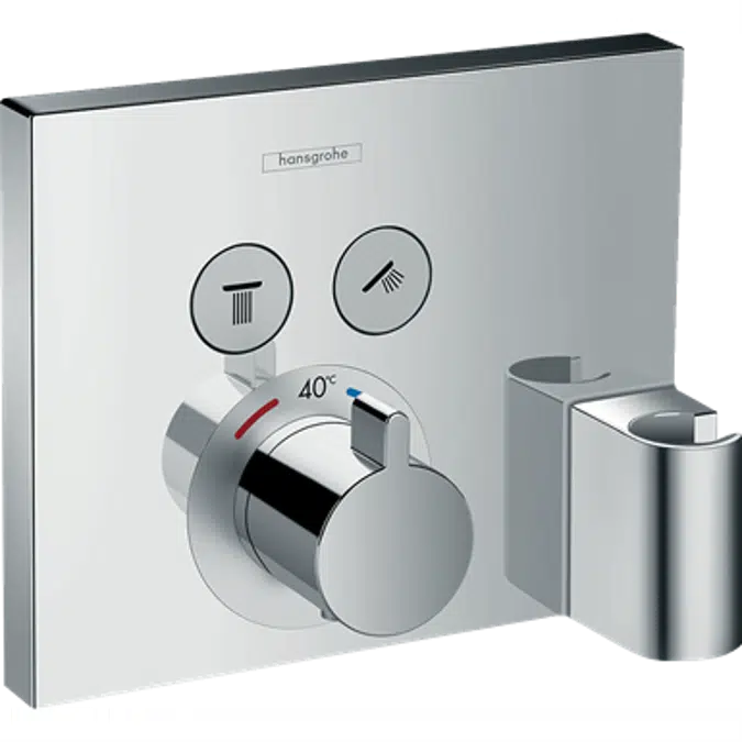 ShowerSelect Thermostat Unterputz für 2 Verbraucher mit Schlauchanschluss und Brausehalter 15765000