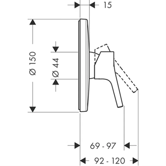Talis S Single lever shower mixer for concealed installation