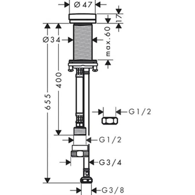 Talis M54 F21-  Shut-off valve for concealed installation
