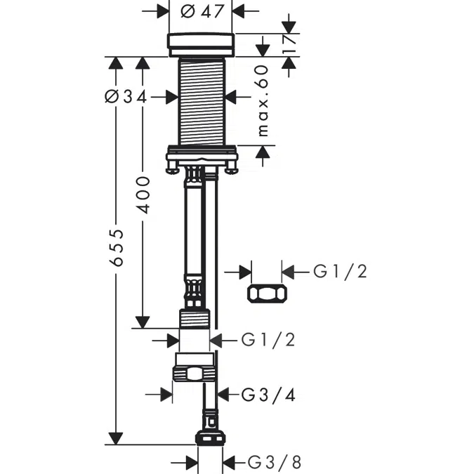Talis M54 F21-  Shut-off valve for concealed installation