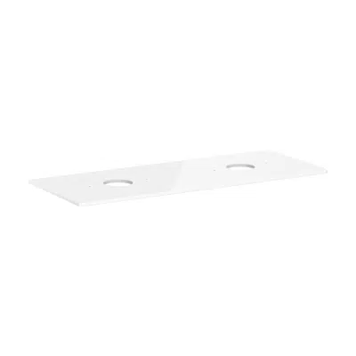 Image for Xelu Q Console 1360/550 with 2 cutouts for bowl without tap hole