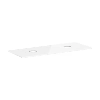 afbeelding voor Xelu Q Console 1360/550 with 2 cutouts for bowl without tap hole