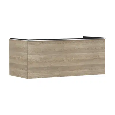 Image for Xelu Q Vanity unit Natural Oak 1180/550 with 1 drawer for consoles with countertop basin ground