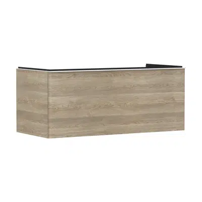 afbeelding voor Xelu Q Vanity unit Natural Oak 1180/550 with 1 drawer for consoles with countertop basin ground