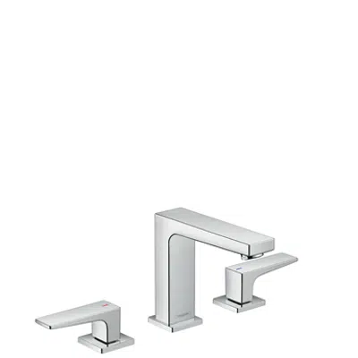 Зображення для Metropol 3-hole basin mixer 110 with lever handles and push-open waste set