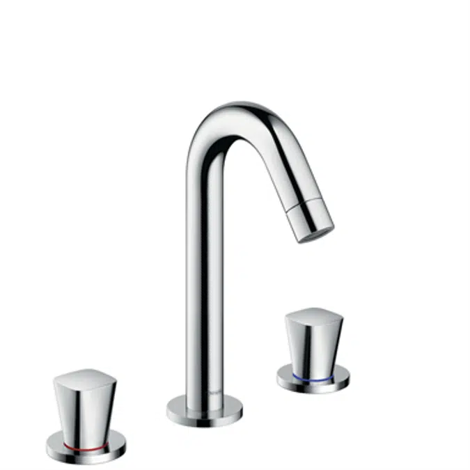 Logis 3-hole basin mixer 150 with pop-up waste set