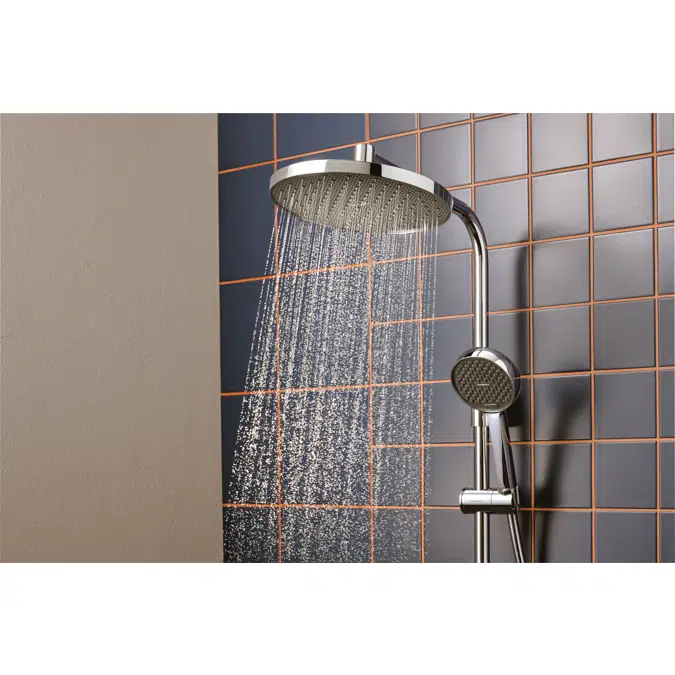 28871XXX Activera S Showerpipe 240 1jet EcoSmart with bath thermostat Ecostat Fine