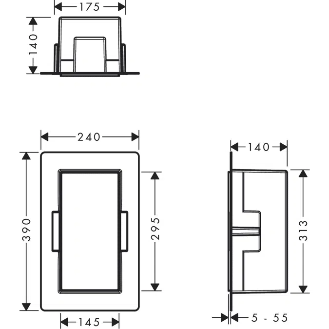 XtraStoris Minimalistic Wall niche with open frame 30 x 15 x14 cm