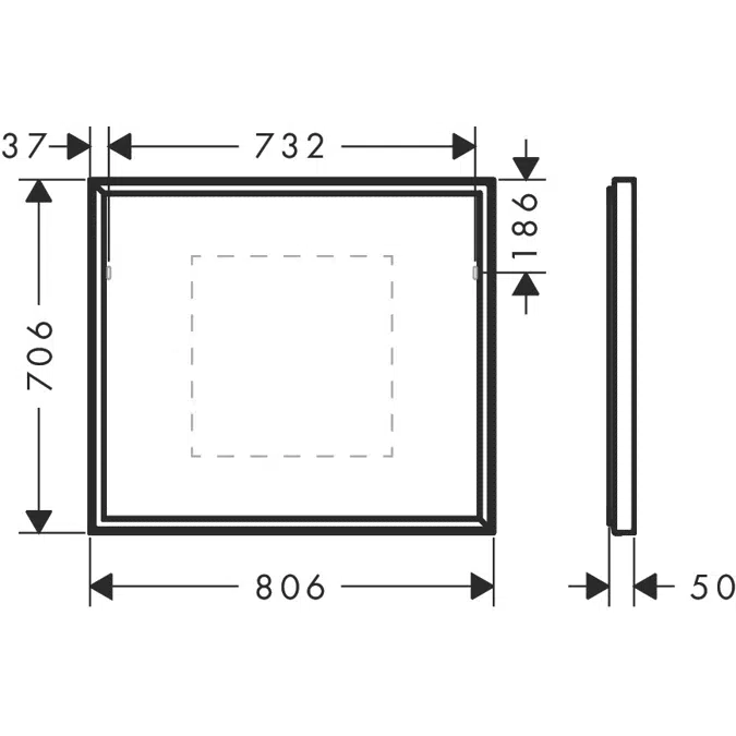 Xarita E Mirror with LED lights 800/50 IR Sensor