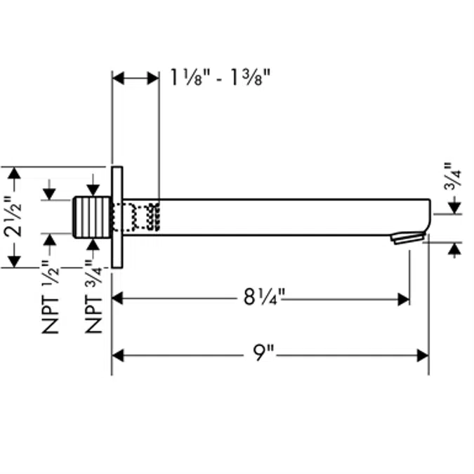 Metris S Bath spout