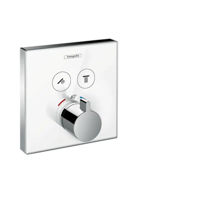 ShowerSelect Glas Thermostat Unterputz für 2 Verbraucher 15738400