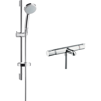 bild för Croma 100 Shower system for exposed installation Vario EcoSmart with Ecostat Comfort bath thermostat and shower bar 65 cm Nordic-DZR