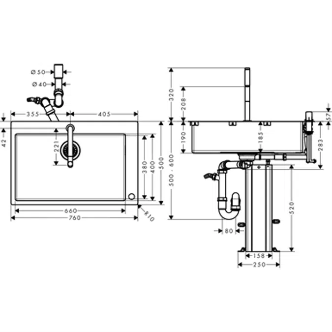 Sink combi 660