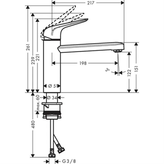 M4221-H120 Einhebel-Küchenmischer CoolStart 71805000