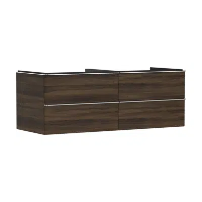 bild för Xelu Q Vanity unit Dark Walnut 1360/550 with 4 drawers for consoles with bowl