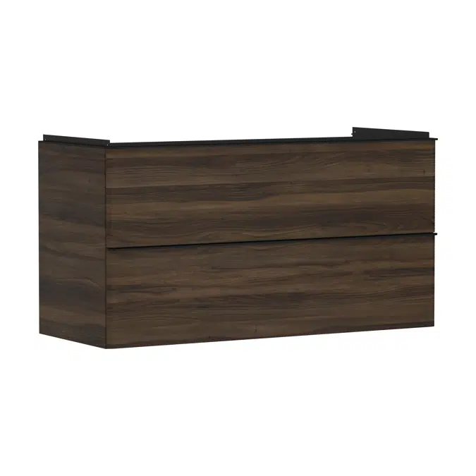 Xelu Q Vanity unit Dark Walnut 1180/475 with 2 drawers for washbasin