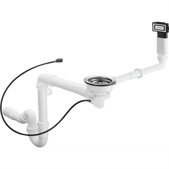 hansgrohe D16-12 Automatische Ab- und Überlaufgarnitur für Einzelbecken Granit Select 43947000