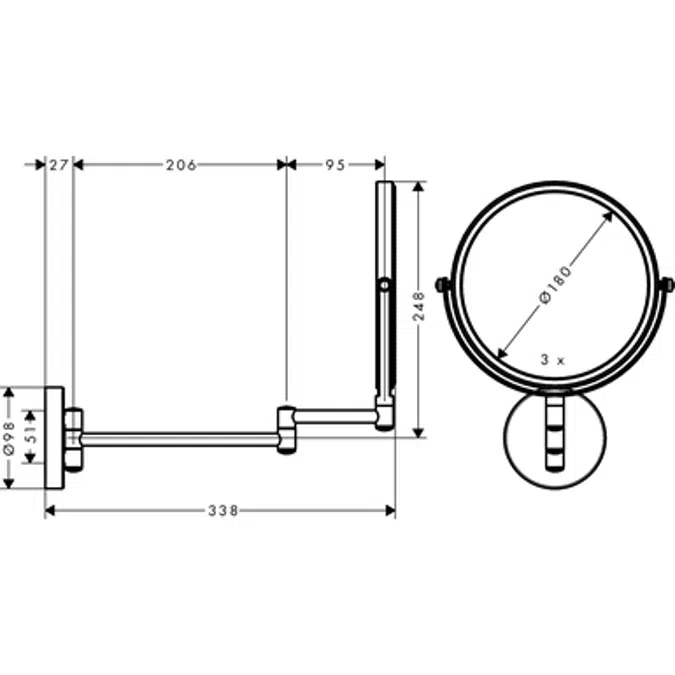 Logis Universal Shaving mirror