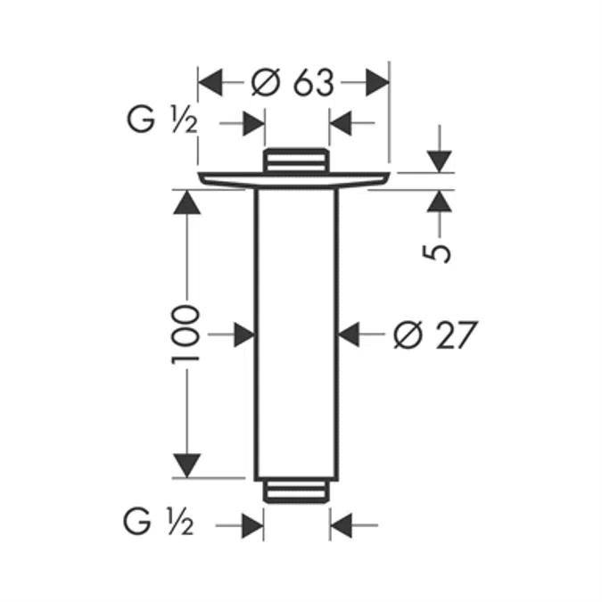 Ceiling connector 10 cm