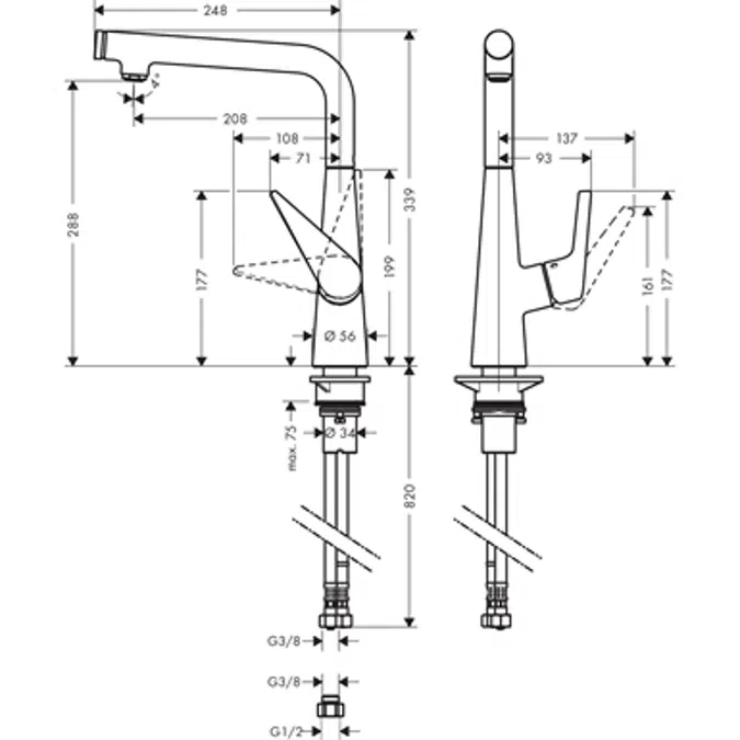 Talis Select S Single lever kitchen mixer 300
