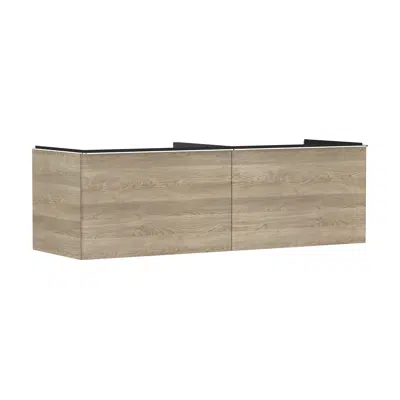 Immagine per Xelu Q Vanity unit Natural Oak 1560/550 with 2 drawers for consoles with countertop basin ground