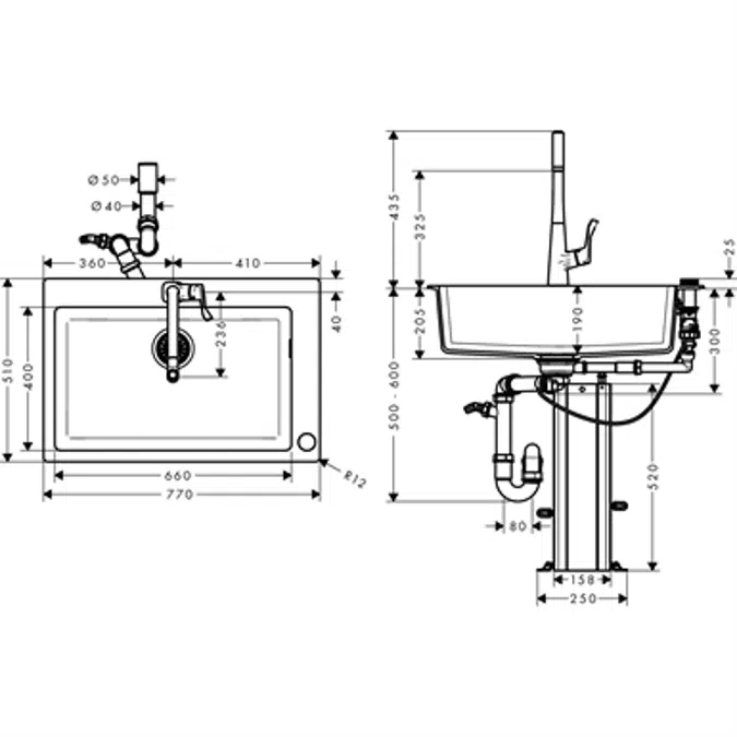 Sink combi 660 Select