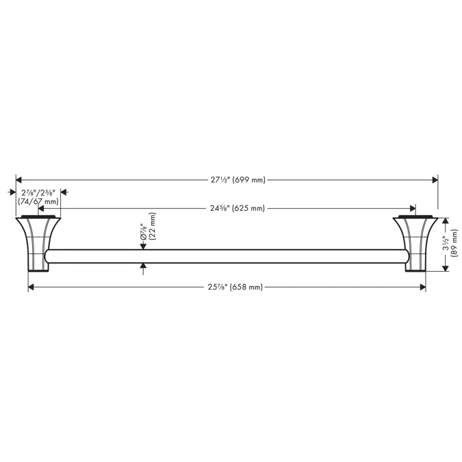 Locarno Towel bar 24"