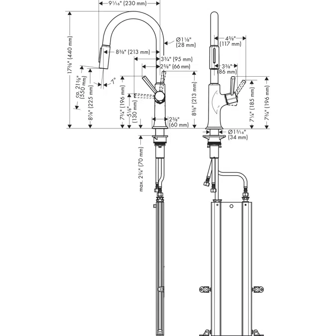 Locarno HighArc Kitchen Faucet, 2-Spray Pull-Down with sBox, 1.75 GPM 04827USA
