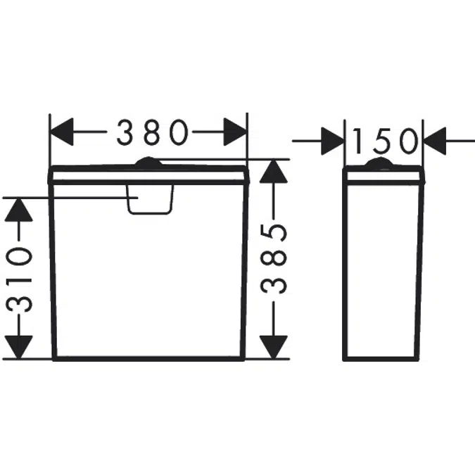 60110XXX Tank with bottom water supply