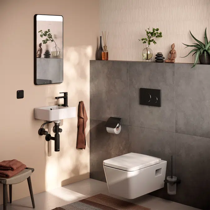 62018XXX EluPura Original Q Wall hung WC 540 rimless AquaChannel Flush, HygieneEffect