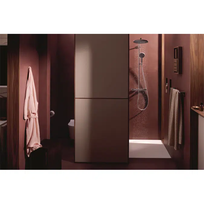 24593XXX Raindance Alive S Puro Showerpipe 300 1jet EcoSmart with Ecostat Element