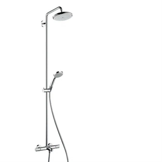 Croma Showerpipe 220 1jet with bath thermostat