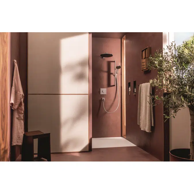 24600XXX Raindance Alive Select S Shower set 125 3jet EcoSmart with shower bar Unica E Puro 65 cm and easy slide hand shower holder