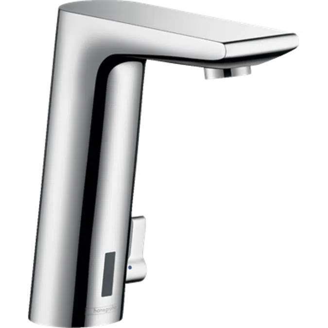 Metris S Electronic basin mixer with temperature control mains connection 230 V