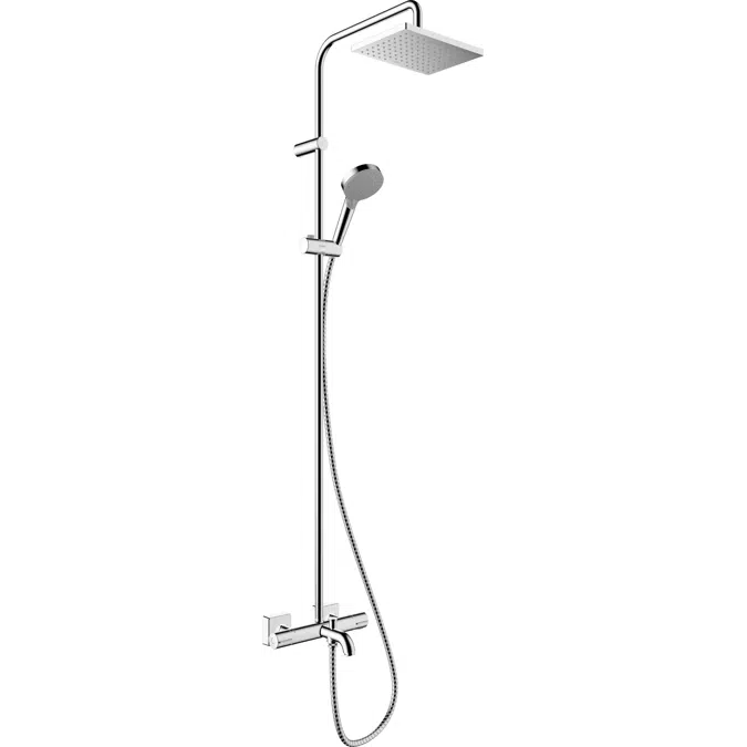 Vernis Shape Showerpipe 230 1jet with bath thermostat
