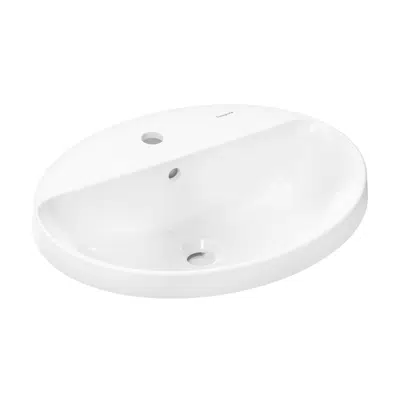 Image pour Xuniva D Above counter basin 550/450 with tap hole and overflow, SmartClean