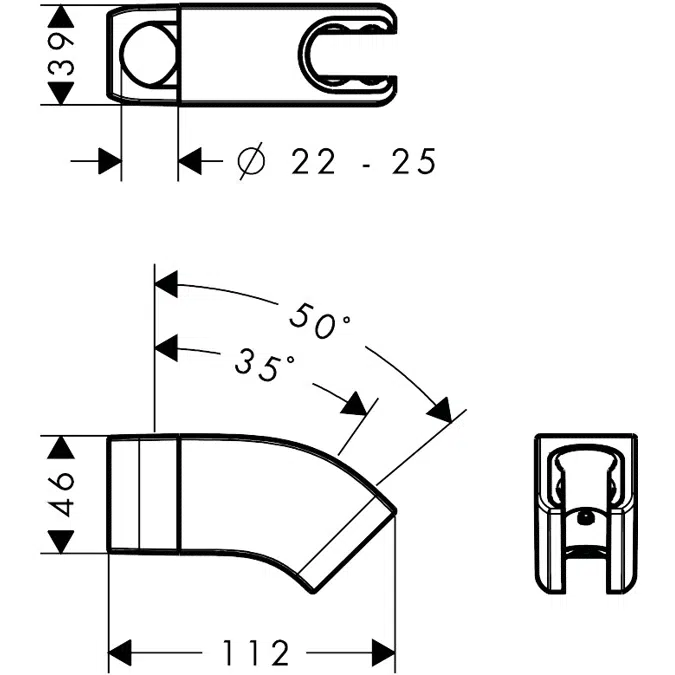 Hansgrohe Shower holder Porter Reno universal