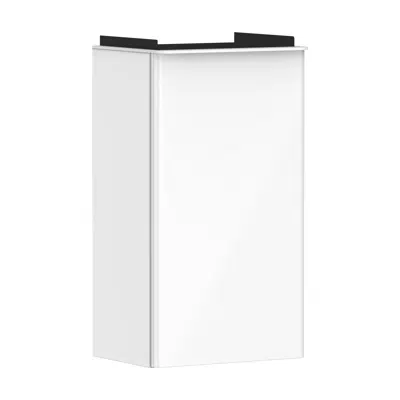 Bild für Xelu Q Vanity unit High Gloss White 340/245 for handrinse basin, door hinge left