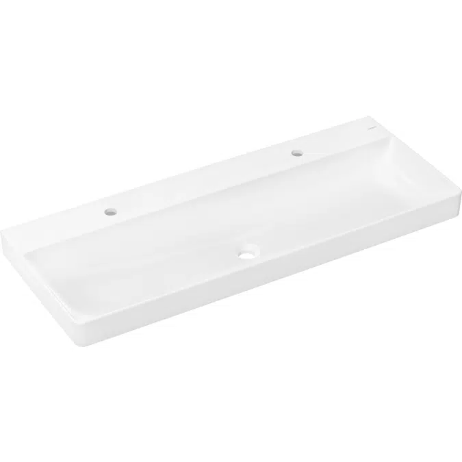 60322XXX Xelu Q Wash basin 1200/480 with 2 tap holes without overflow