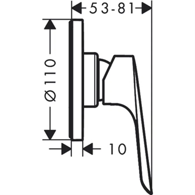 Logis E Single lever shower mixer for concealed installation