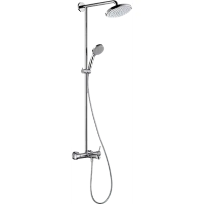 Croma Showerpipe 220 1jet EcoSmart 9 l/min with single lever bath mixer