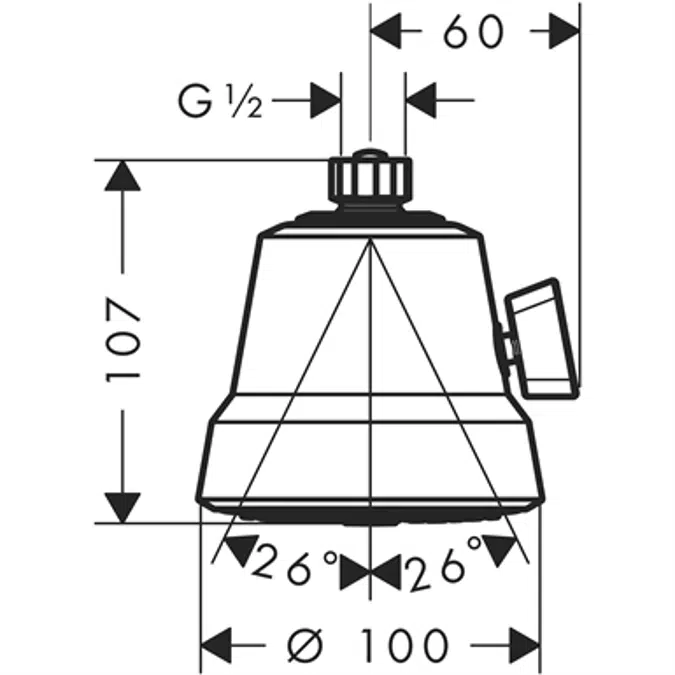 Club Overhead shower 100 3jet 2 GPM