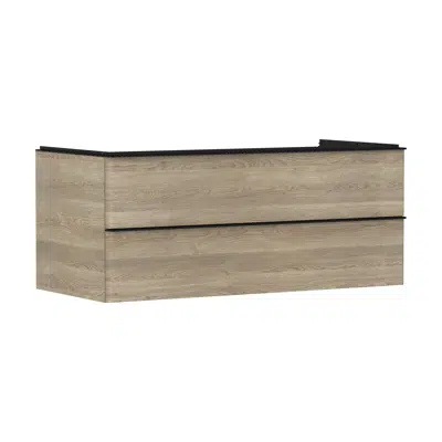 Image for Xelu Q Vanity unit Natural Oak 1180/550 with 2 drawers for consoles with bowl