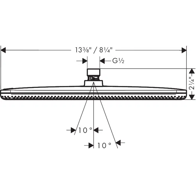 24531USA Raindance Alive Q Overhead shower 210/340 1jet 
