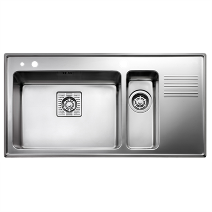 BIM objects Free download! INTRA Frame kitchen sink FR97SXHL, bowls