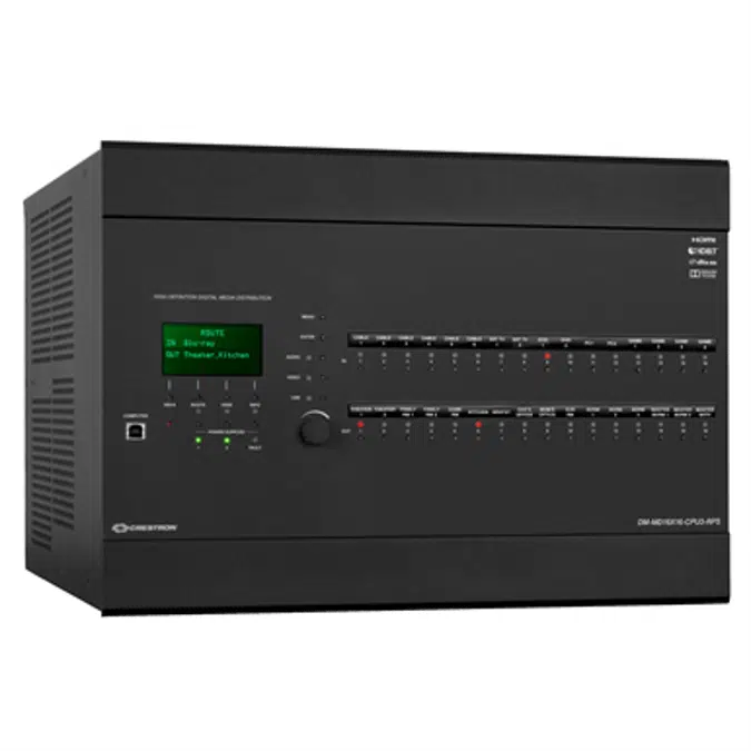 DM-MD16X16-CPU3-RPS - 16x16 DigitalMedia™ Switcher with Redundant Power Supplies