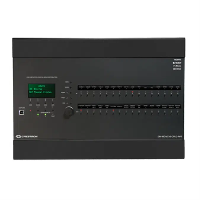 DM-MD16X16-CPU3-RPS - 16x16 DigitalMedia™ Switcher with Redundant Power Supplies