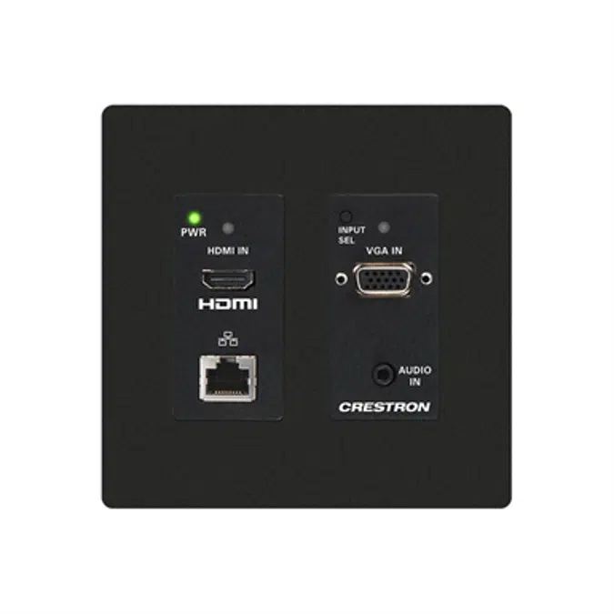 HD-TX-201-C-2G-E - DM Lite – HDMI® over CATx Transmitter & 2x1 Auto-Switcher w/VGA & Analog Audio, Wall Plate