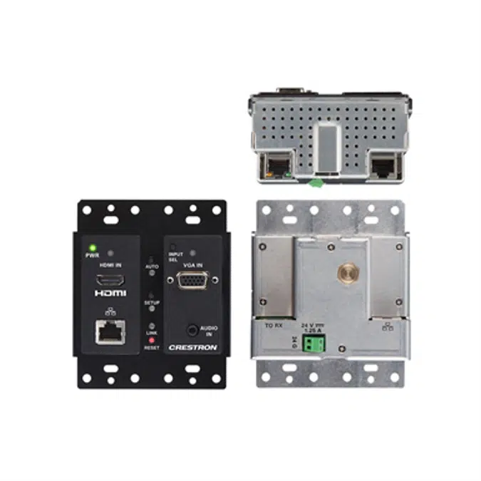 HD-TX-201-C-2G-E - DM Lite – HDMI® over CATx Transmitter & 2x1 Auto-Switcher w/VGA & Analog Audio, Wall Plate