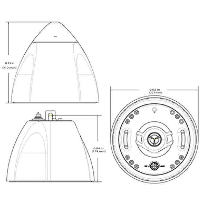 SAROS-PD4T - Saros® 4" 2-Way Pendant Speaker